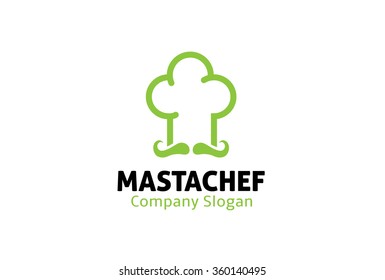 Master Chef Green Hat Logo Vector Symbol Icon Design Illustration 