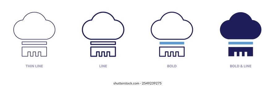 Master chef hat icon in 4 different styles. Thin Line, Line, Bold, and Bold Line. Duotone style. Editable stroke.