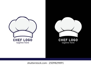 Ilustração do logotipo do chapéu do chef mestre 