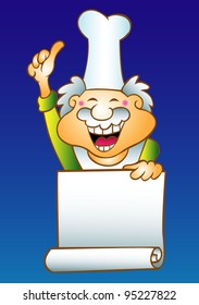 master chef icon character
cartoon vector menu
for restaurant, cafe illustration