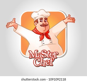 Master Chef, icon or logo for restaurants and bakeries