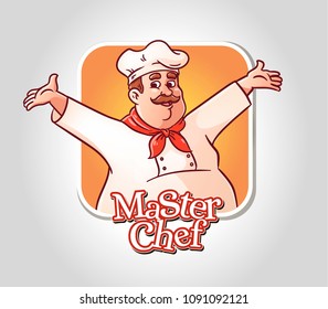 Master Chef, icon or logo for restaurants and bakeries
