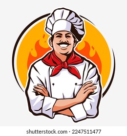 Master Chef Illustration Design Vector