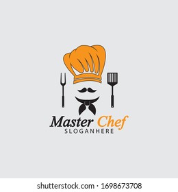 Master Chef Logo Design Vector Illustration
