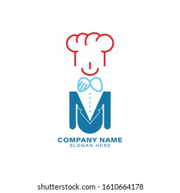 master chef logo Ideas. Inspiration logo design. Template Vector Illustration. Isolated On White Background