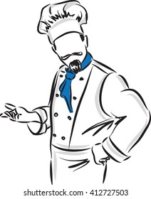 master chef with posture illustration