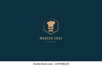 Master Chef Restaurant Logo Vector Design Template. Minimal Restaurant Logo