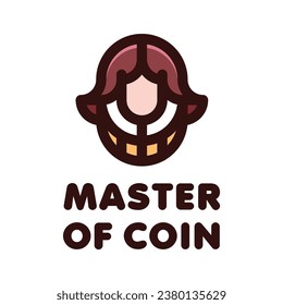 logotipo de esquema rellenado por el patrón de moneda