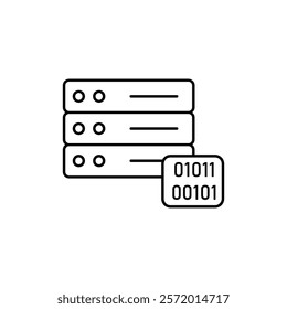 Master data icon in liner stroke style