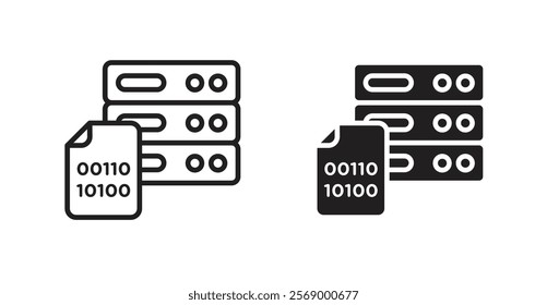 Master data icon set vector graphics designs