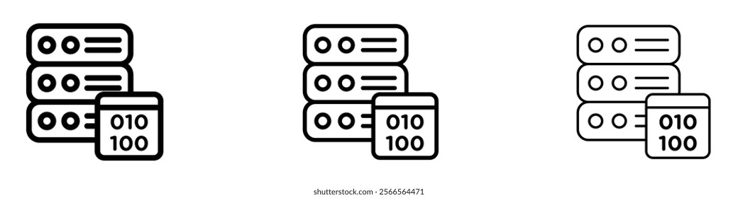 Master data icon in tree different line stroke sizes.