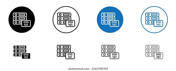 Master data icons in black and blue colors