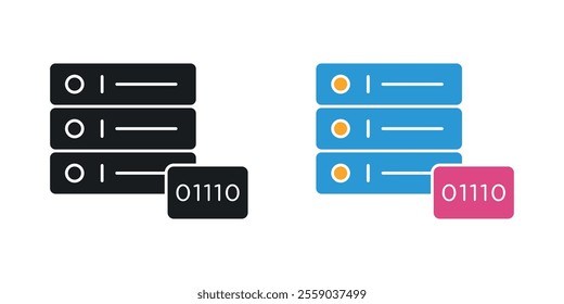 Master data icons in black and colored version