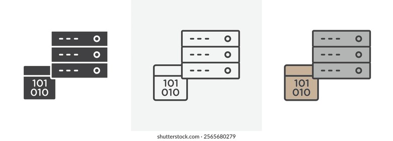 Master data icons in black and colored versions