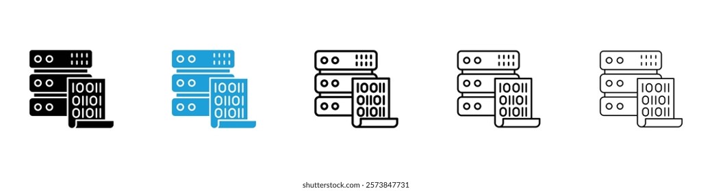 Master data icons in filled and 3 stroke weights