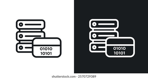 Master data icons set vectors on white background.