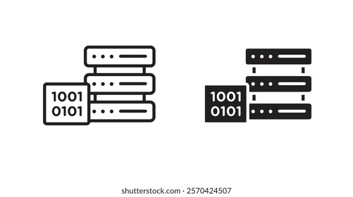 Master data vector web icons set