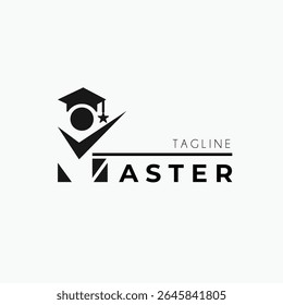 master education with people wear togas logo vector design