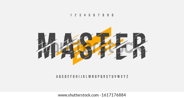 Master glitch fonts set. Modern alphabet\
uppercase font vector\
editable.