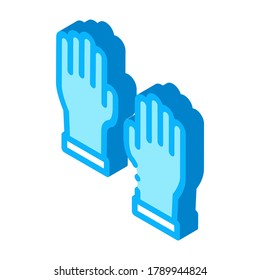 Vector de iconos de guantes maestros. Señal de guantes señores isométricos. ilustración de símbolo aislado de color