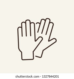 Master gloves line icon. Surgical, silicone, resin. Tattoo studio concept. Can be used for topics like shop, tattoo salon, safety