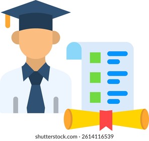 Master Icon Flat Vector Illustration