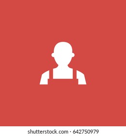 master icon. sign design. red background