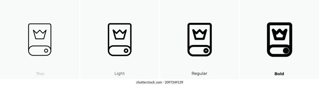 master icon. Thin, Light Regular And Bold style design isolated on white background