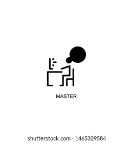 master icon vector black design