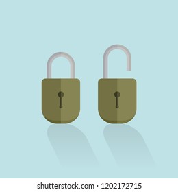 master key icon on blue background and hi-light shadow, safety concept on vector illustration.