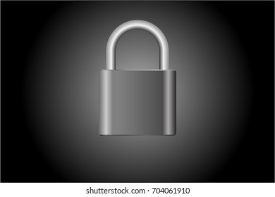 master key lock icon on gray background