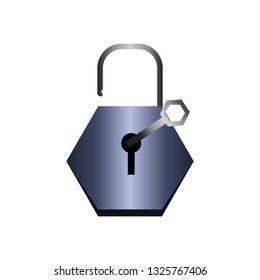 master key on white background