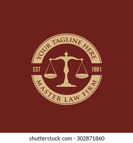 Master law firm logo template