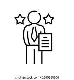 Master line icon, concept sign, outline vector illustration, linear symbol.