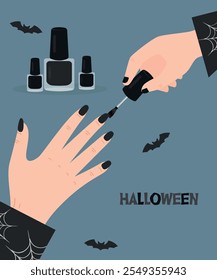 The Master Of The Manicure Coats Nails With Halloween Gel Polish Style, Color