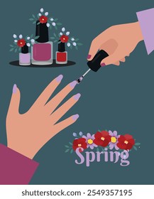 The Master Of The Manicure Coats Nails With Spring Gel Polish Style, Color