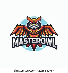 Master owl logo design template