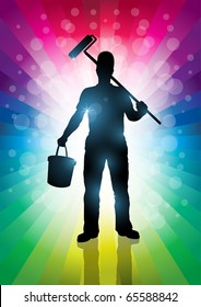 Master Painter illustration. Elements are layered separately. EPS10