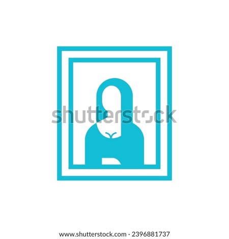 Master piece Monalisa icon. From blue icon set.