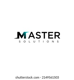 Master solutions. Simple logo template.