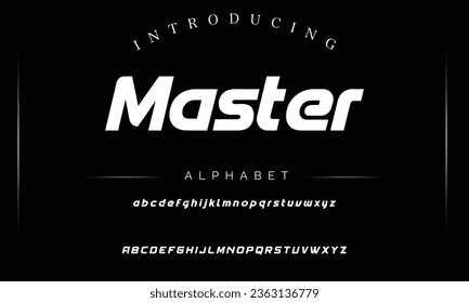 Master Sport Modern Future bold Alphabet Font. Typography urban style fonts for technology, digital, movie logo bold style. vector illustration