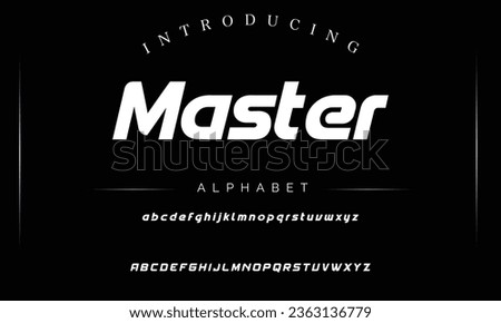 Master Sport Modern Future bold Alphabet Font. Typography urban style fonts for technology, digital, movie logo bold style. vector illustration
