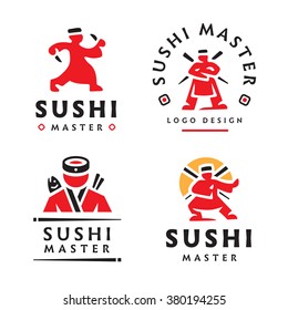 Master Sushi Logo illustration. 