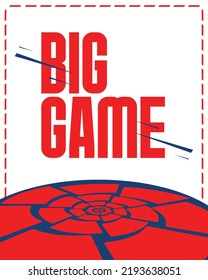 Master Template for Sports Game, Graphics in red and blue background
