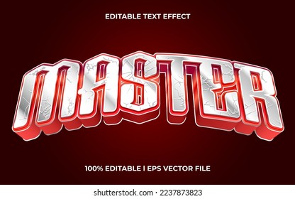 master text effect editable modern lettering typography font style, games 3d text for tittle.