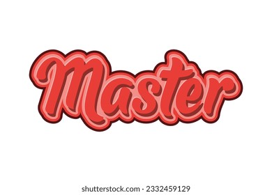 Master text effect. lettering. Sticker for your design. Vector illustration.