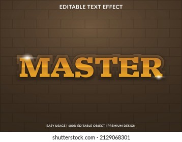 master text effect template with creative concept and abstract background use for business logo brand and text style 