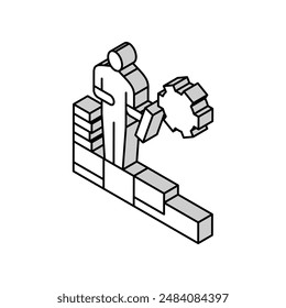 master tiler isometric icon vector. master tiler sign. isolated symbol illustration