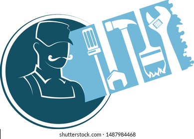 Master of the tool for repair and maintenance symbol