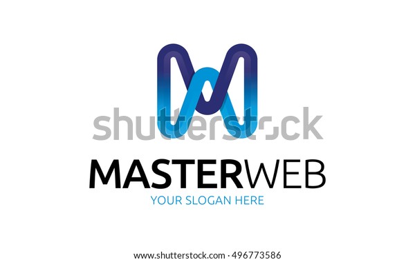 마스터 웹 로고 스톡 벡터(로열티 프리) 496773586